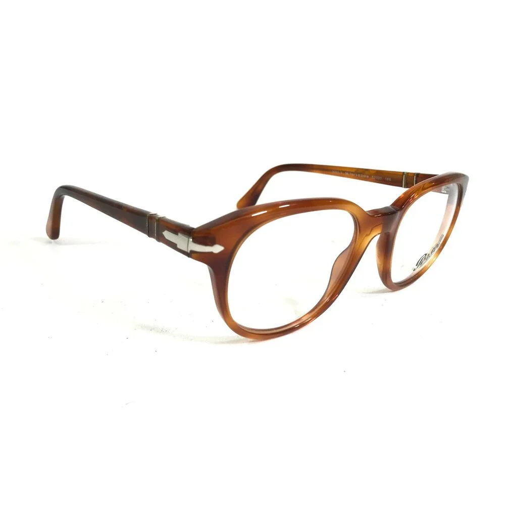 Persol Eyeglasses Frames 3052-V 96 Terra di Siena Brown Tortoise 52-20-145